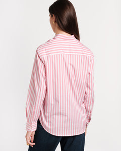 Perfect Button Down Stripe Pink White - Frances Valentine