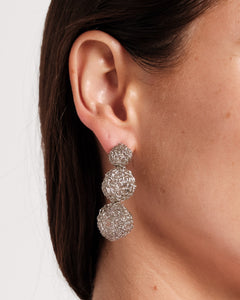 Spheres Trio Drop Earring Silver - Frances Valentine