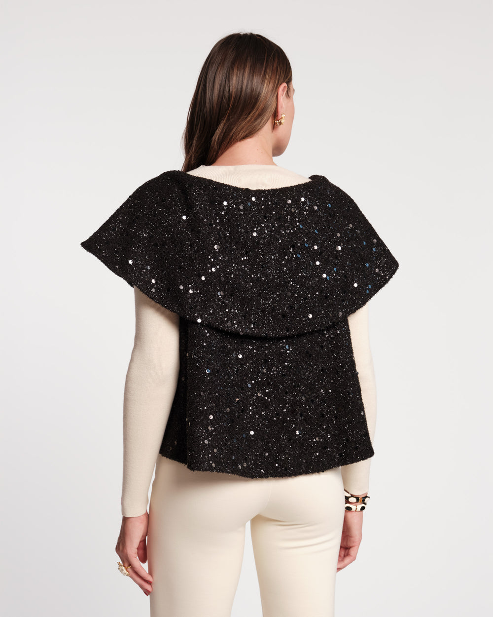Peyton Sequin Swing Jacket - Black Coats & Jackets Frances Valentine