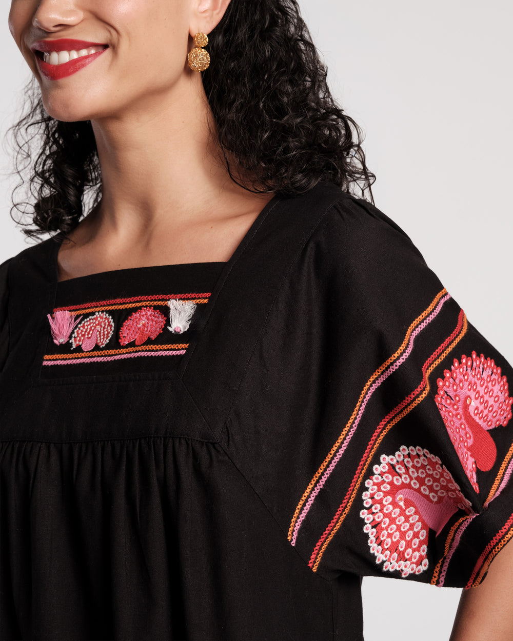 Picnic Dress - Peacock Black