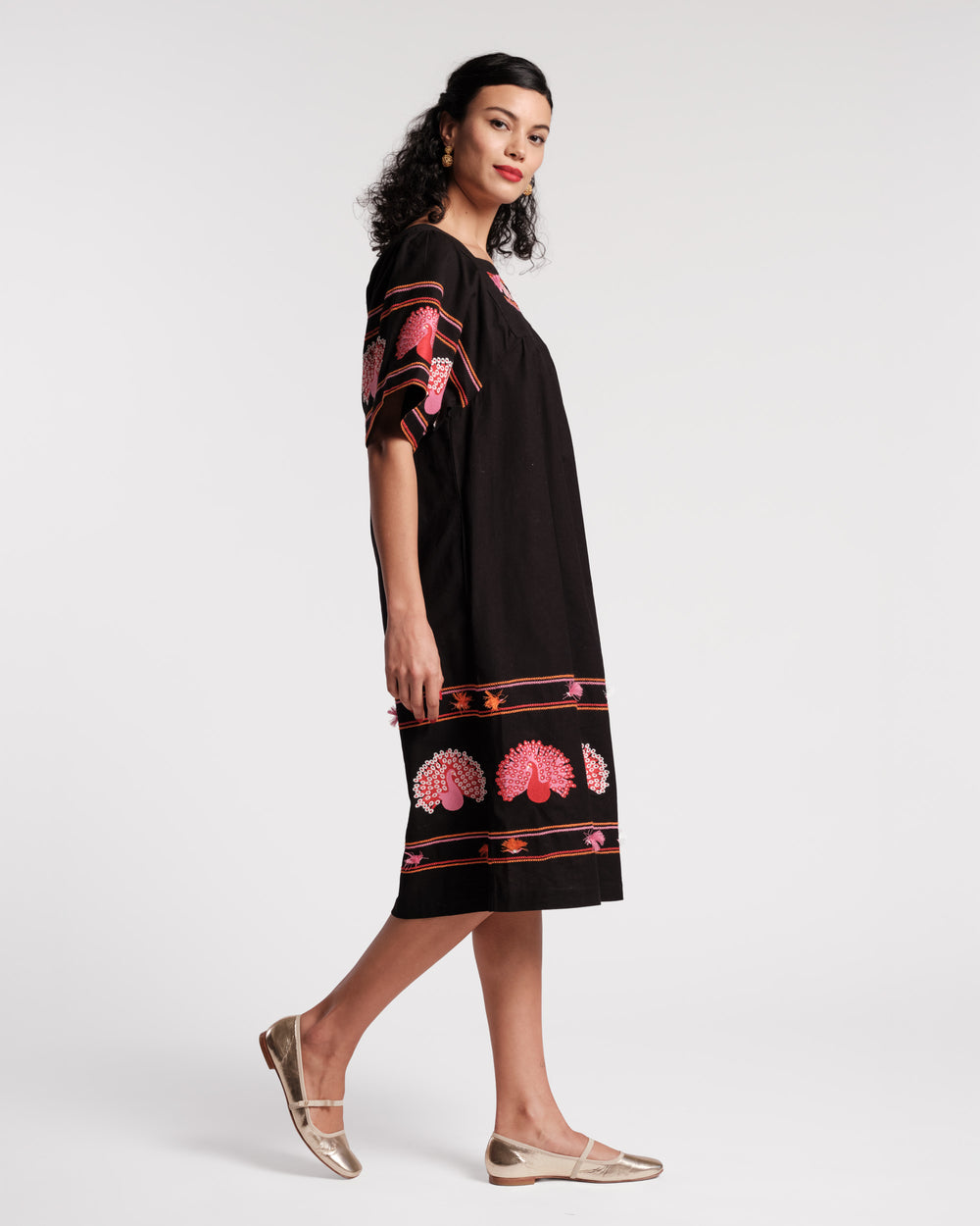 Picnic Dress - Peacock Black