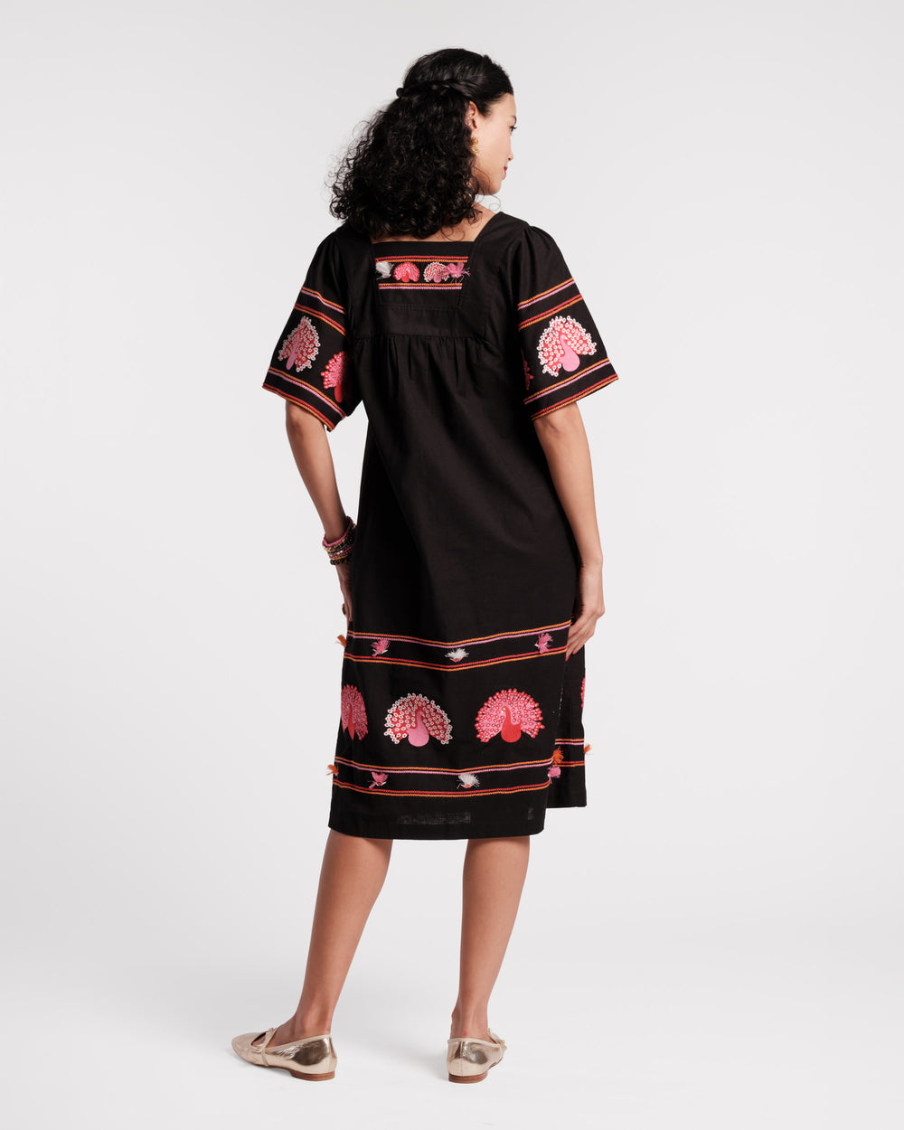 Picnic Dress - Peacock Black