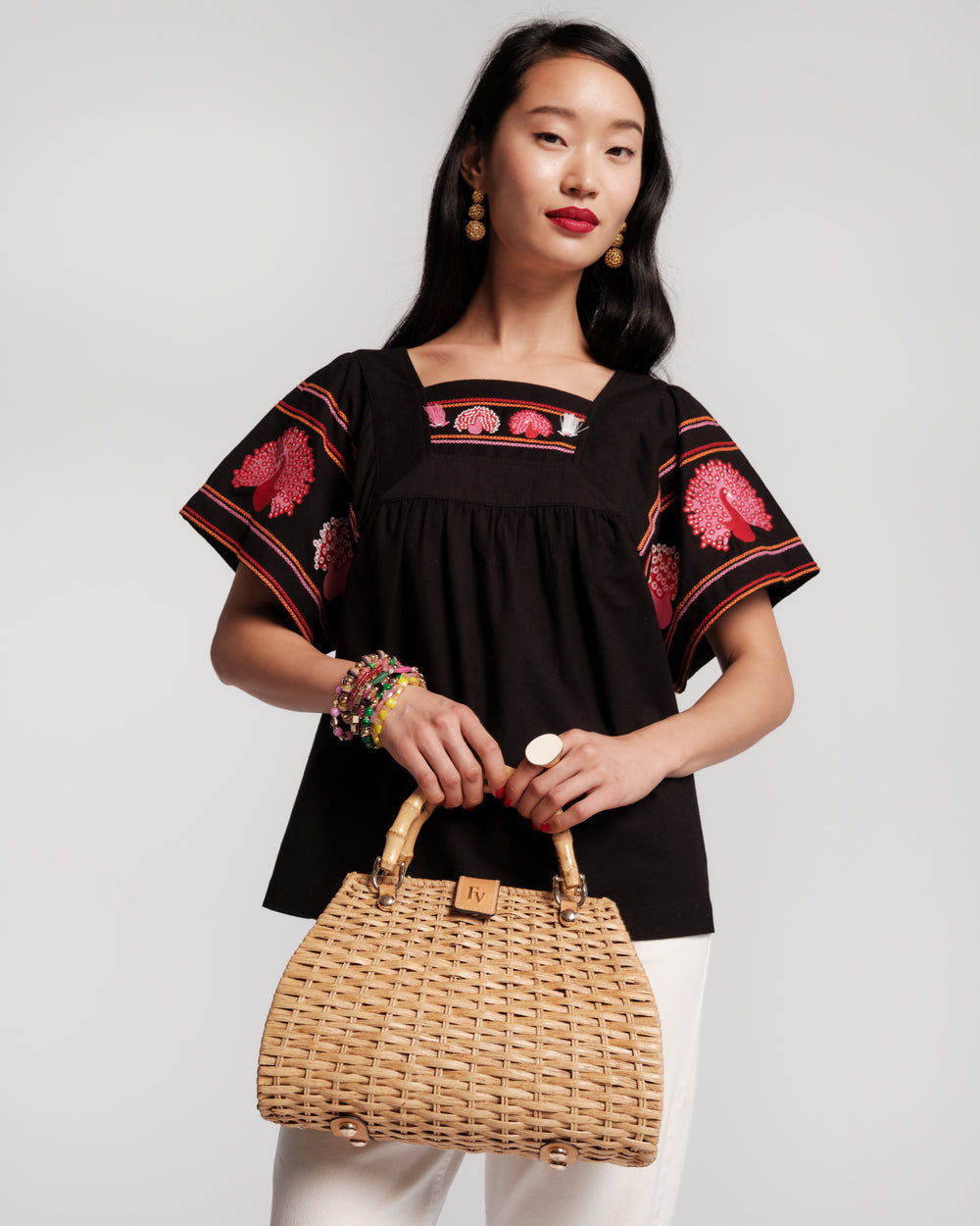Picnic Top -  Peacock Black