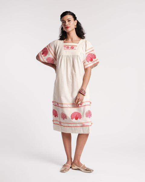 Picnic Midi Dress - Peacock Oyster – Frances Valentine