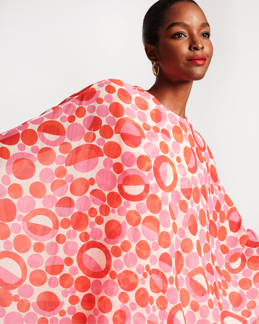 Bree Chiffon Mini Dress - Prosecco Print Pink - Frances Valentine