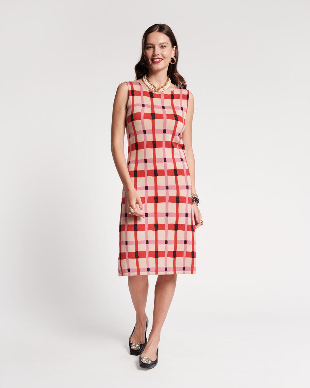 Swan Shift Dress - Lollipop Lattice