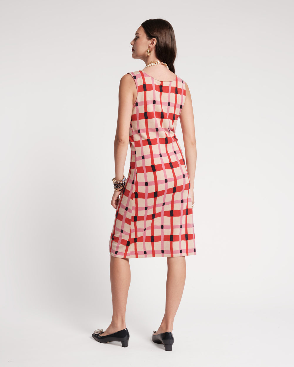Swan Shift Dress - Lollipop Lattice