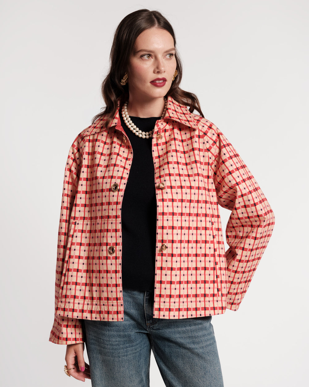 Short Spiffy Trench - Lollipop Lattice