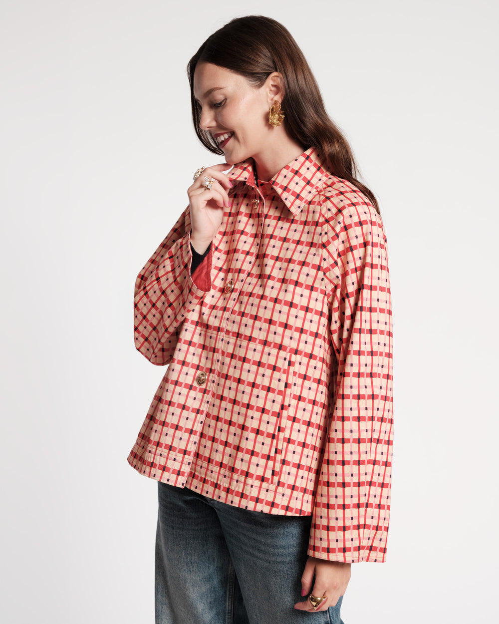 Short Spiffy Trench - Lollipop Lattice