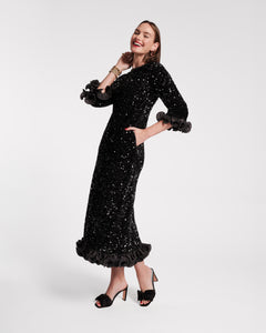 Plaza Sequin Midi Dress - Frances Valentine