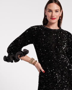 Plaza Sequin Midi Dress - Frances Valentine