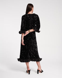 Plaza Sequin Midi Dress - Frances Valentine