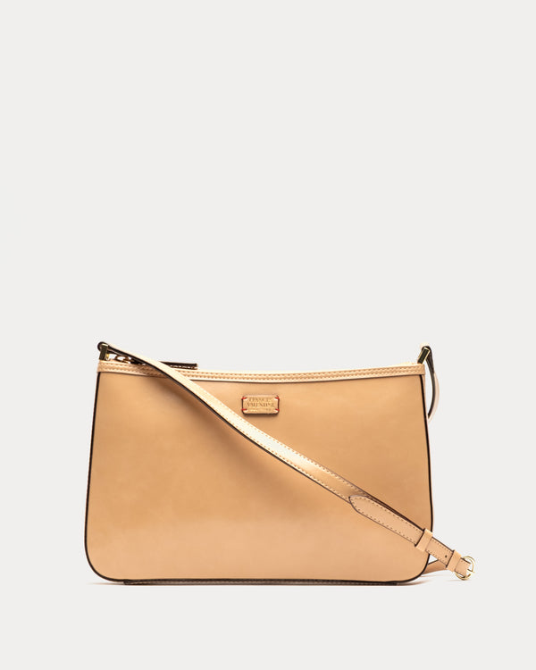 Poppy Crossbody - Glazed Leather Camel - Frances Valentine