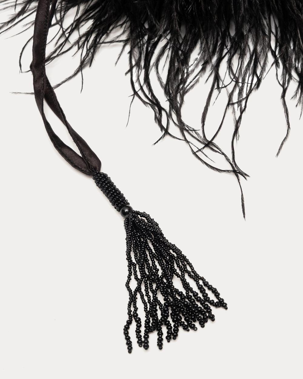 Feather Pouf Bag - Black Evening Bag Frances Valentine