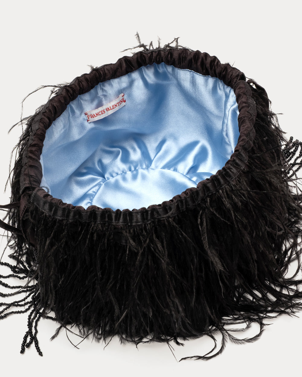 Feather Pouf Bag - Black Evening Bag Frances Valentine