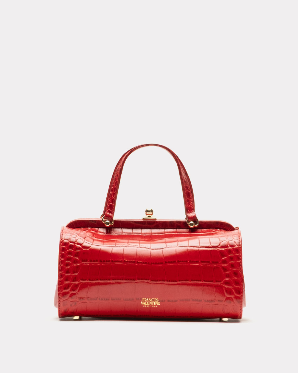 Petit Michelle - Croc Emboss Leather Red - Frances Valentine