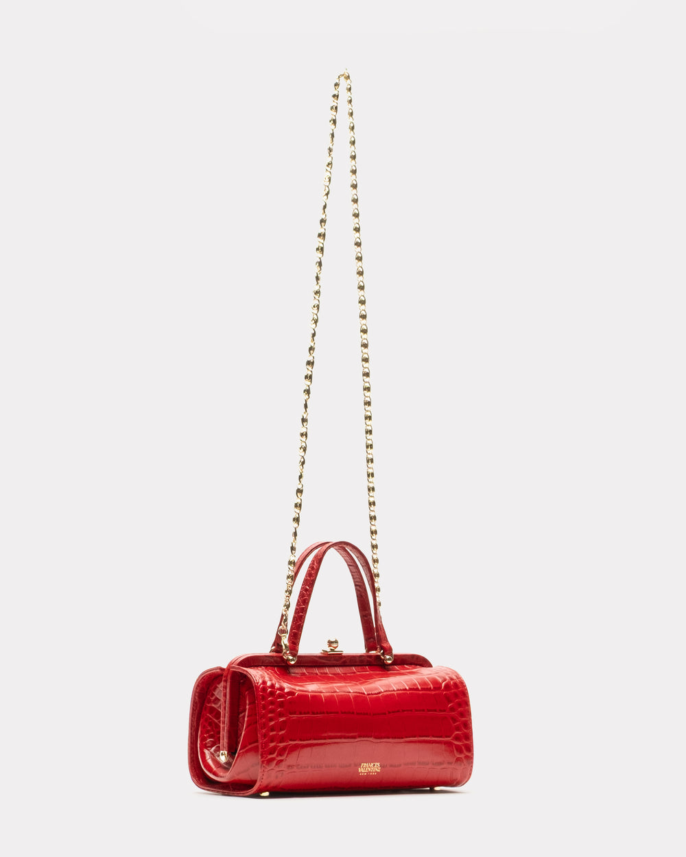 Petit Michelle - Croc Emboss Leather Red - Frances Valentine