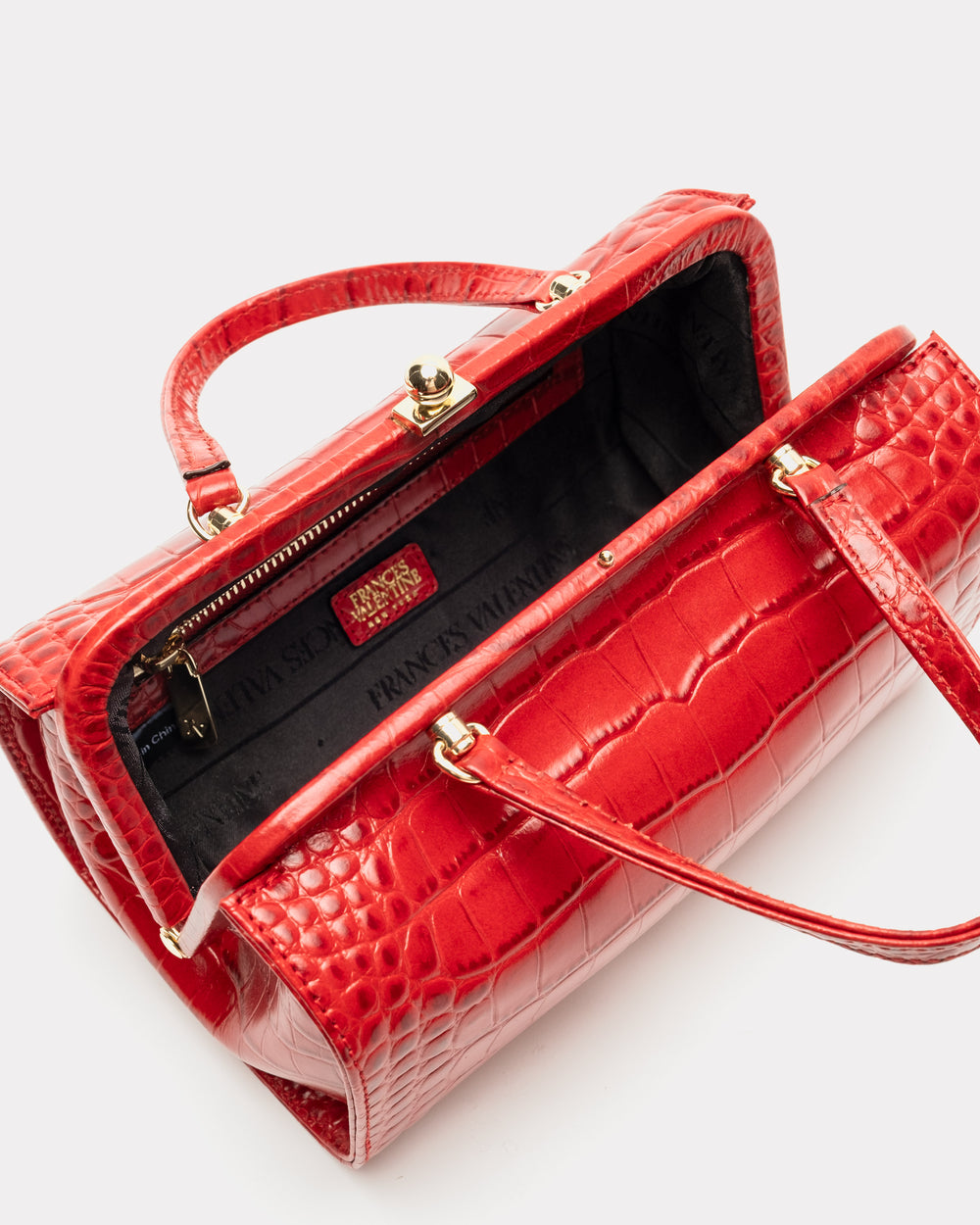 Petit Michelle - Croc Emboss Leather Red - Frances Valentine