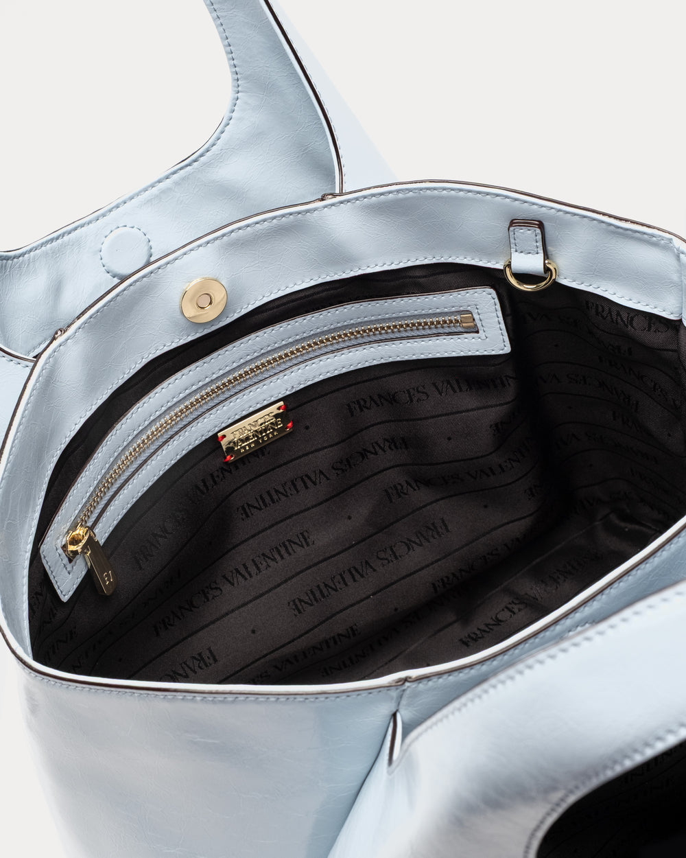 Portia Crinkled Leather Leather Light Blue OS Frances Valentine