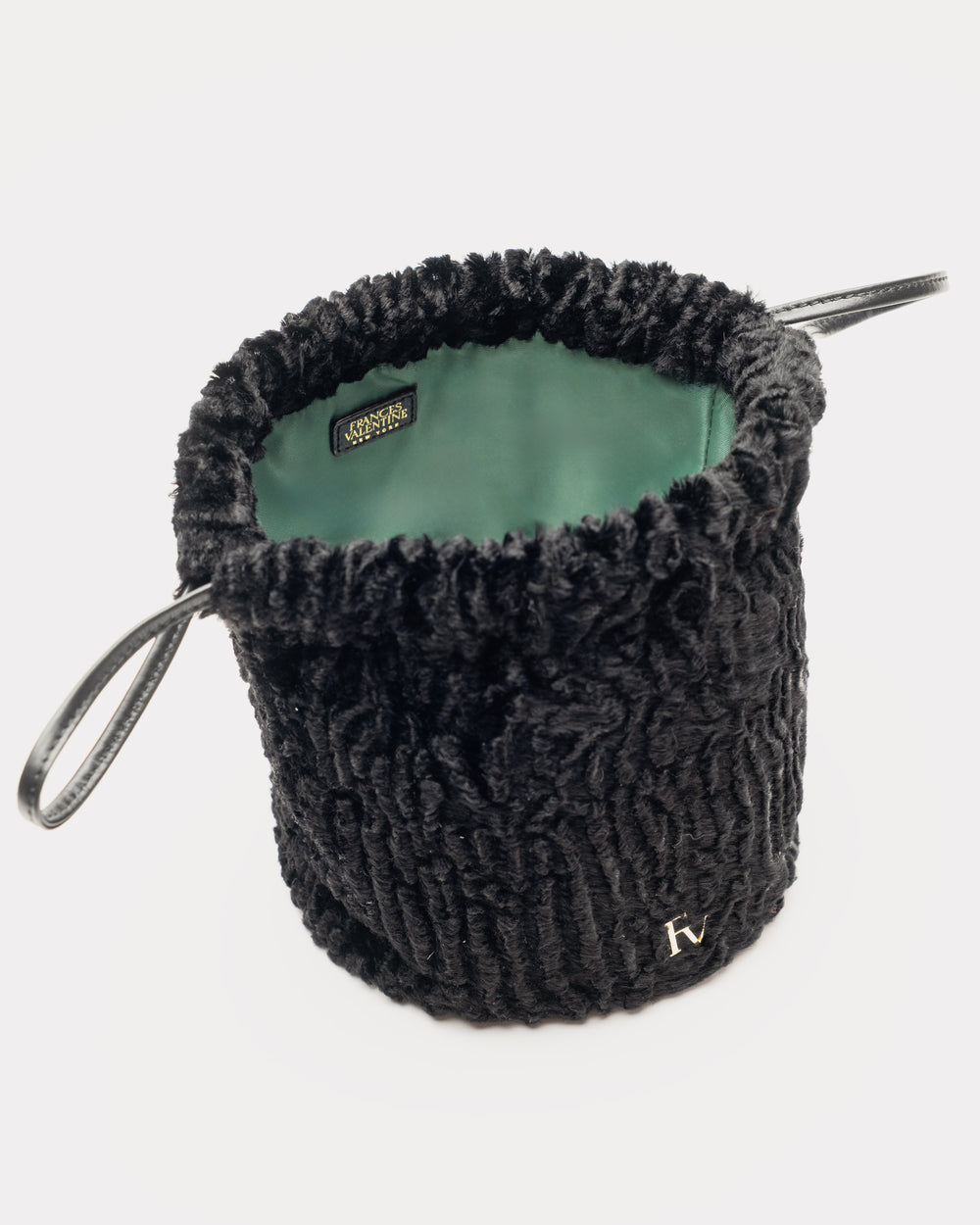Pouf Bag - Faux Fur Black - Frances Valentine
