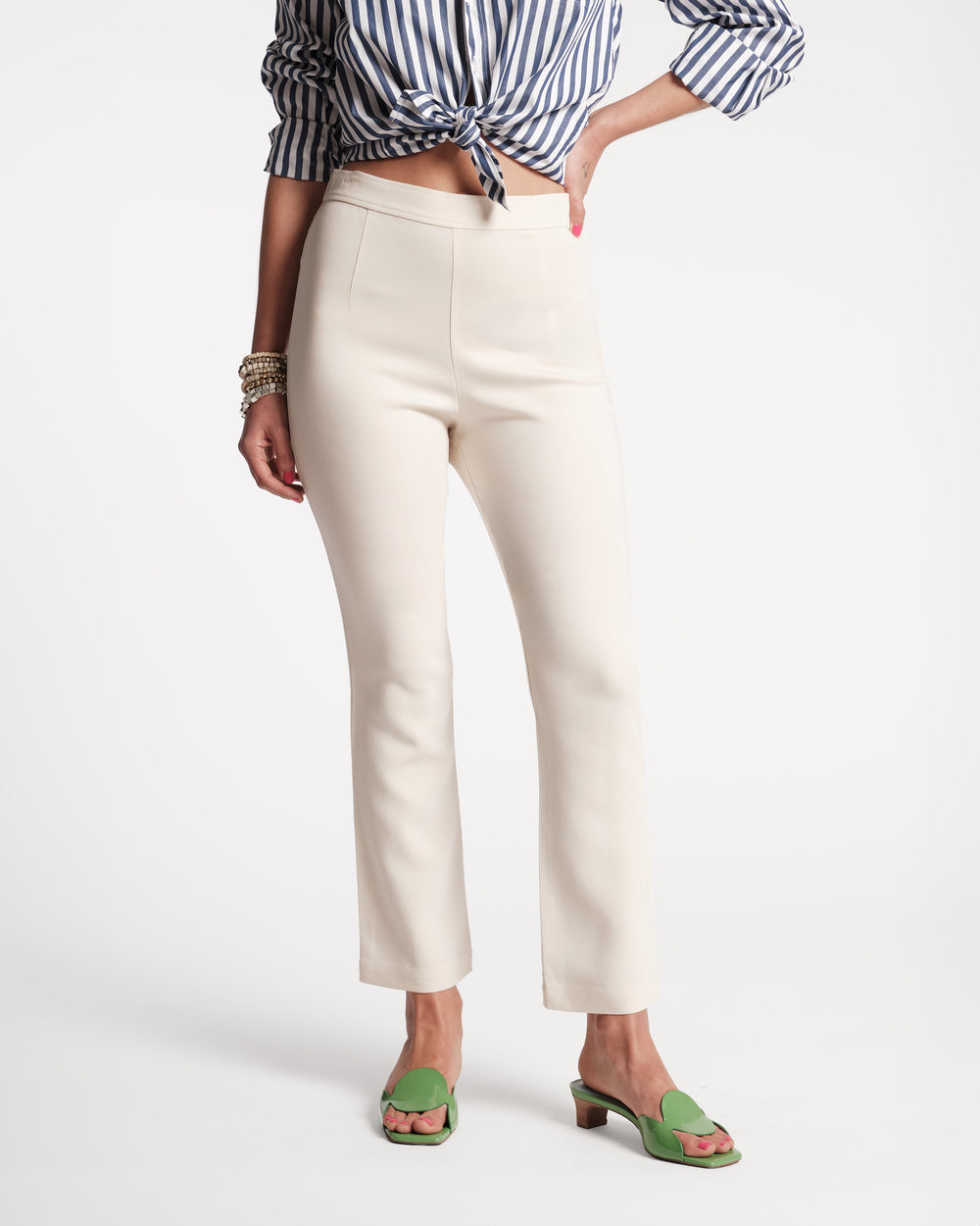 Quincy Stretch Pant Oyster - Frances Valentine