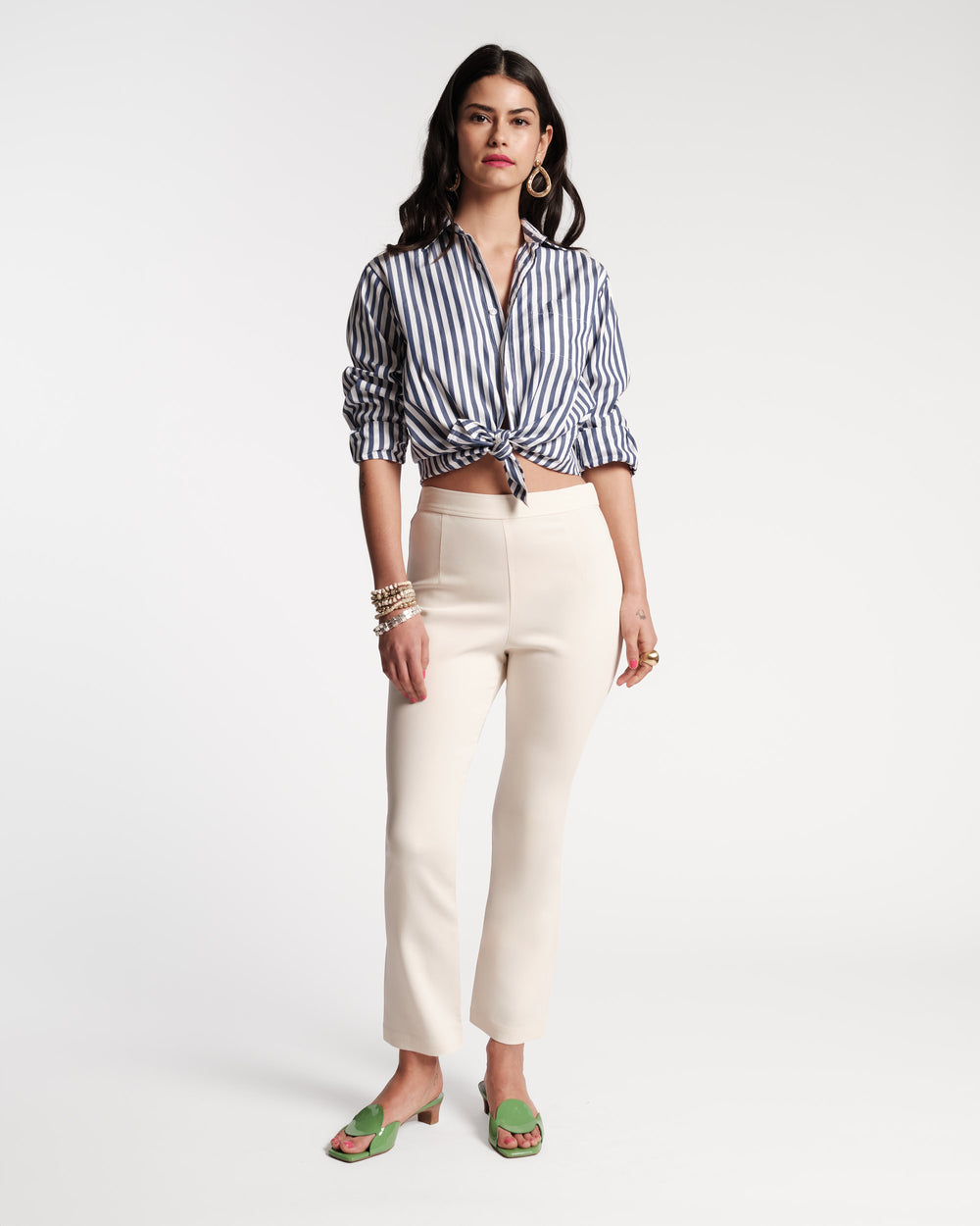 Quincy Stretch Pant Oyster - Frances Valentine