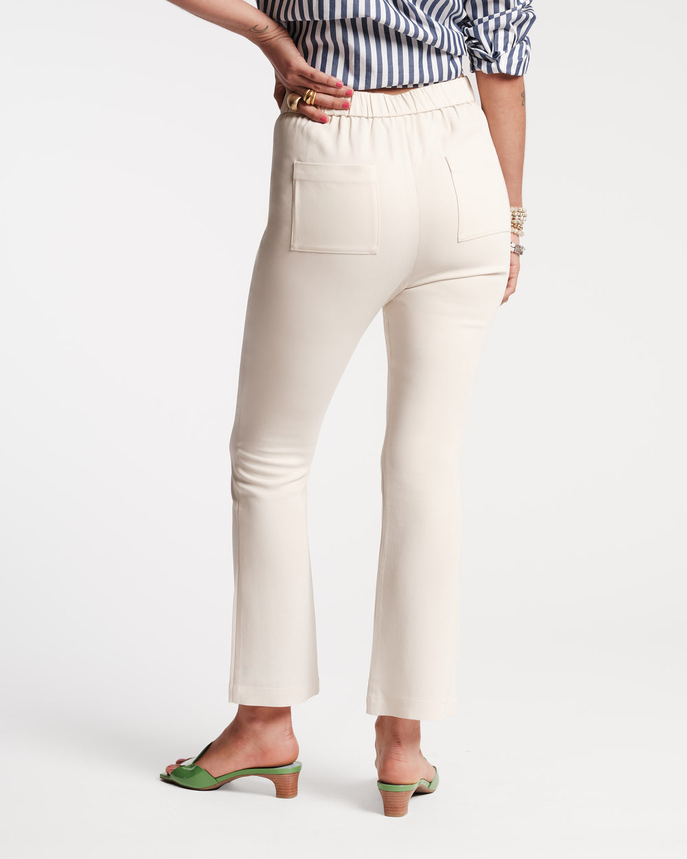 Quincy Stretch Pant Oyster - Frances Valentine