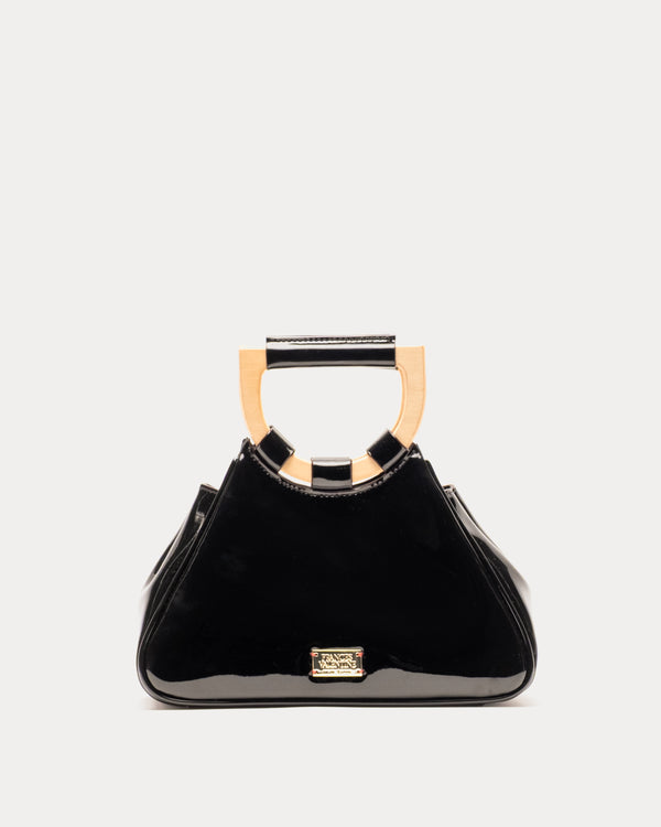 Raye Tote w/Crossbody Soft Patent Leather Black OS Frances Valentine