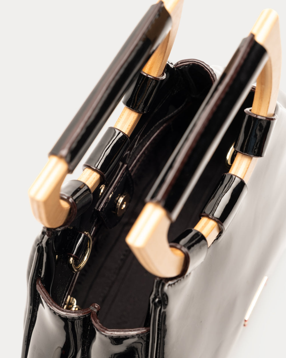 Raye Tote w/Crossbody Soft Patent Leather Black OS Frances Valentine