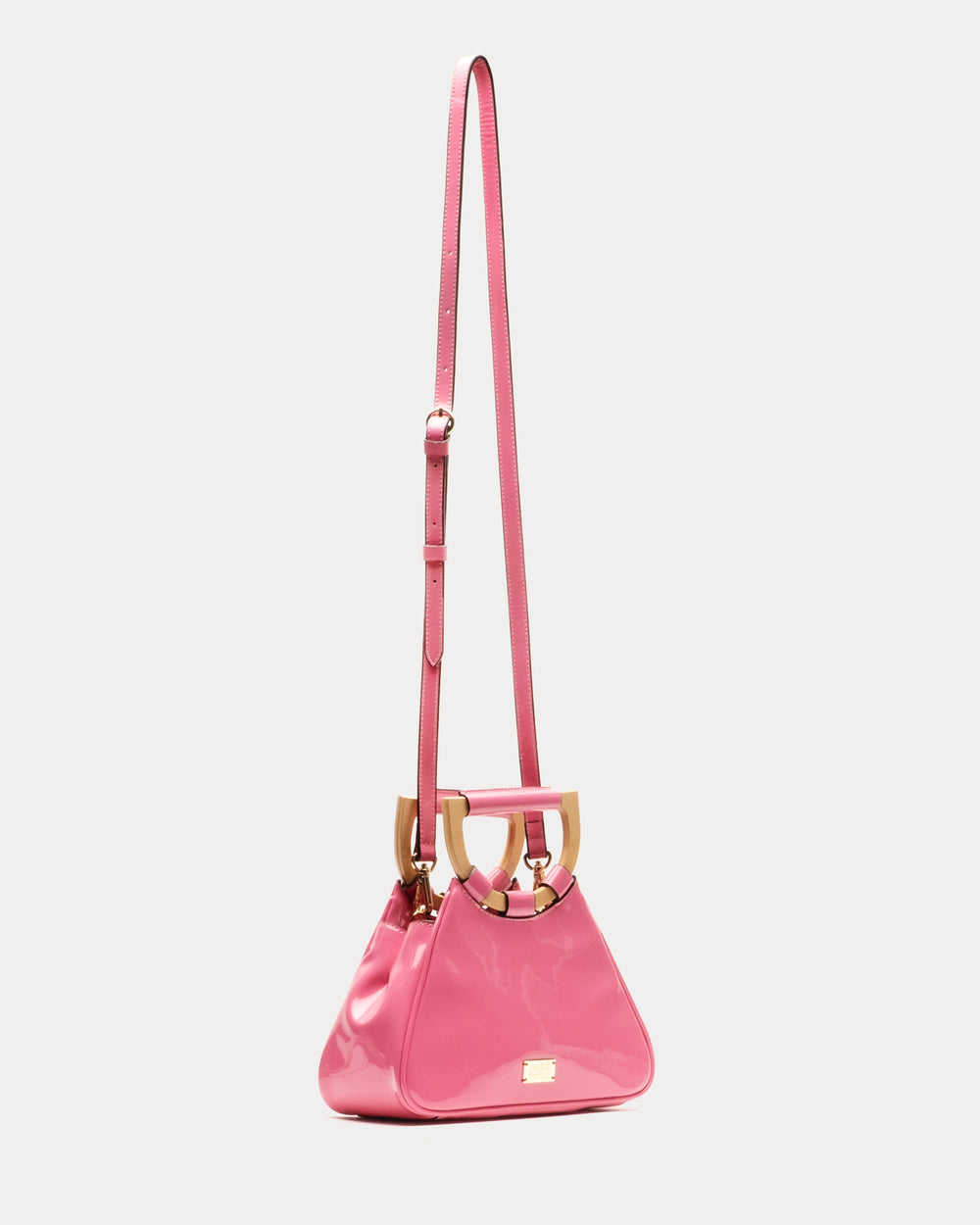 Raye Tote w/Crossbody Soft Patent Leather Pink OS Frances Valentine