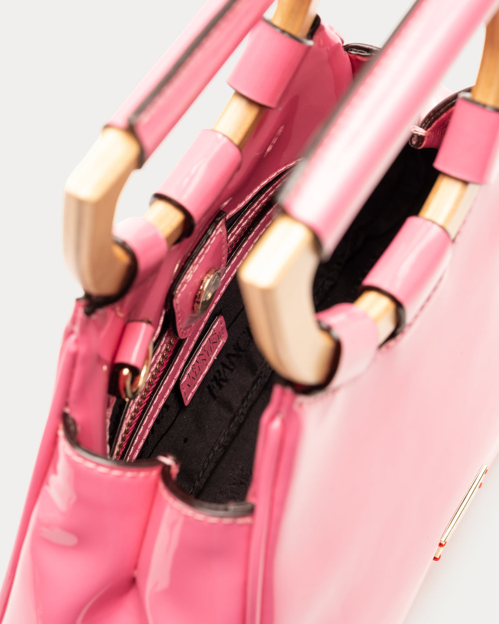 Raye Tote w/Crossbody Soft Patent Leather Pink OS Frances Valentine