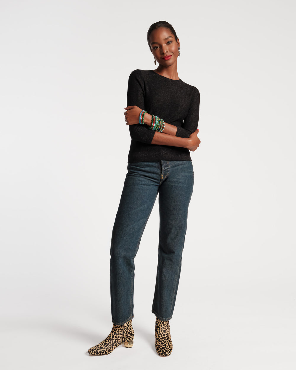 Rebekah Knit Top - Black - Frances Valentine
