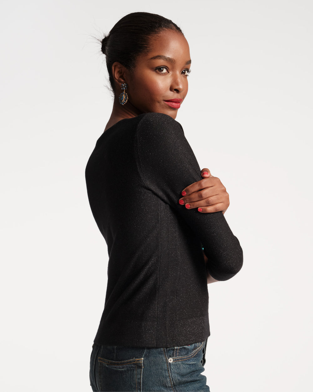 Rebekah Knit Top - Black - Frances Valentine