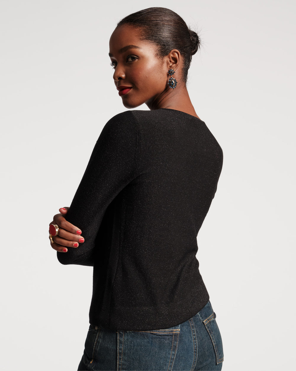 Rebekah Knit Top - Black - Frances Valentine