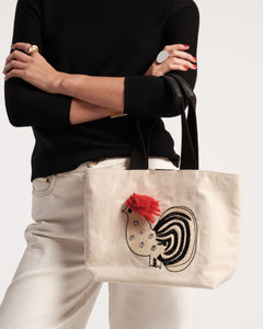 Canvas Tote Cheeky Chick Natural - Frances Valentine