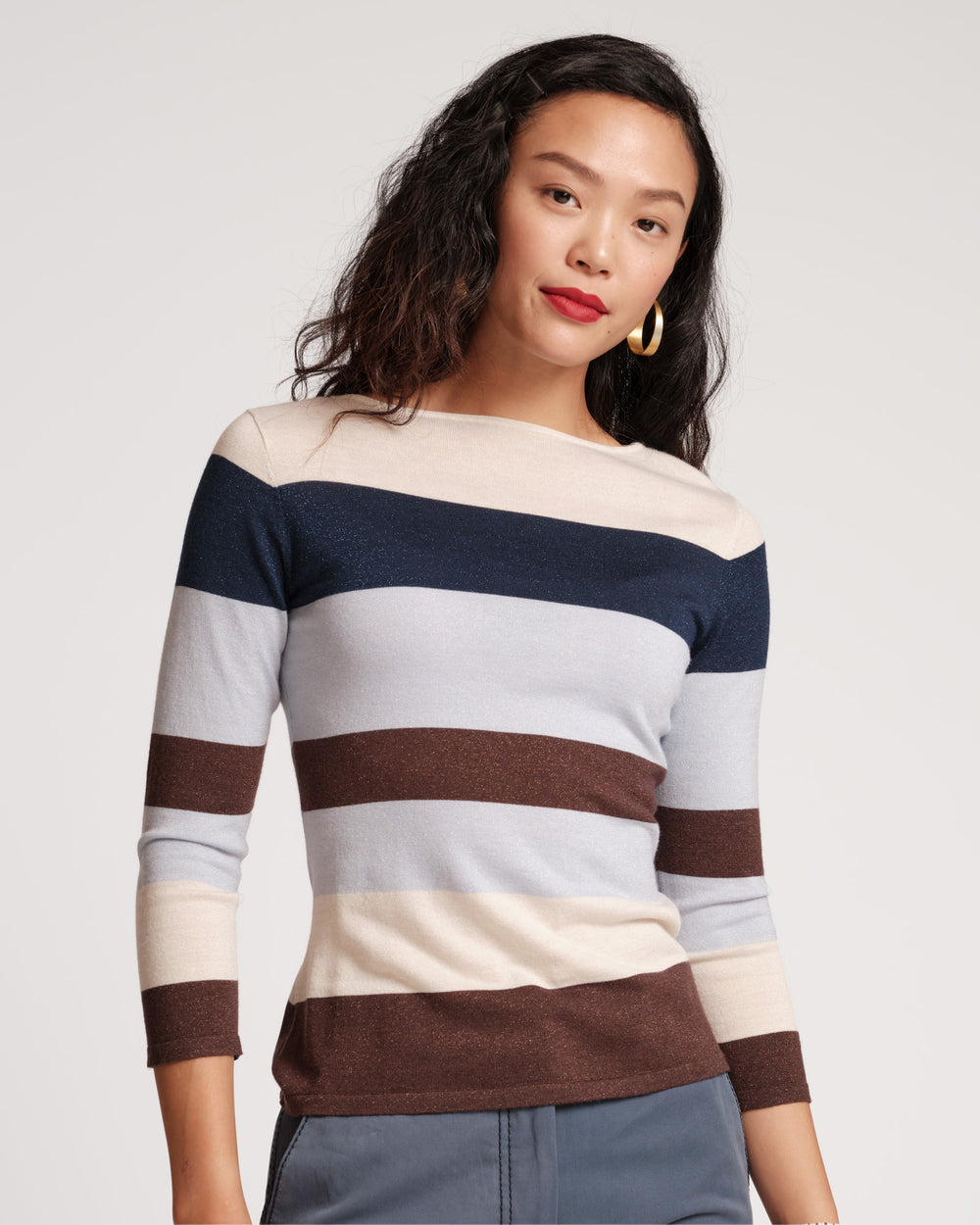 Saylor Striped Top Knit Multi - Frances Valentine