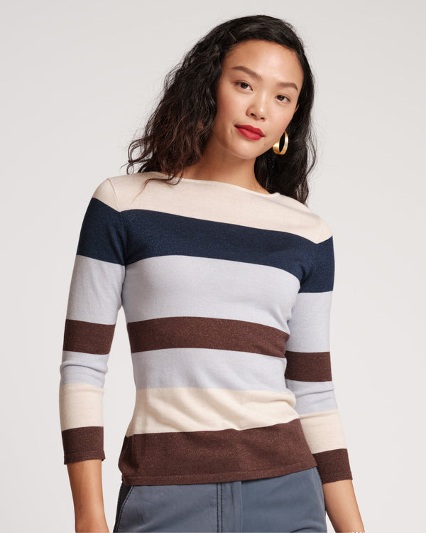 Saylor Striped Top Knit Multi - Frances Valentine