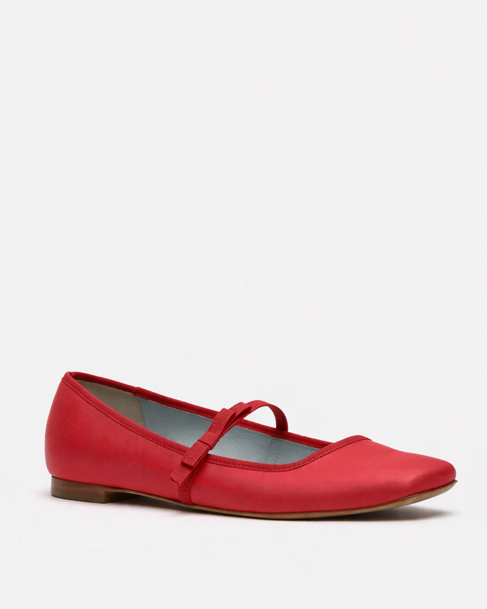 Jude Mary Jane Flat - Leather Red Flats Frances Valentine