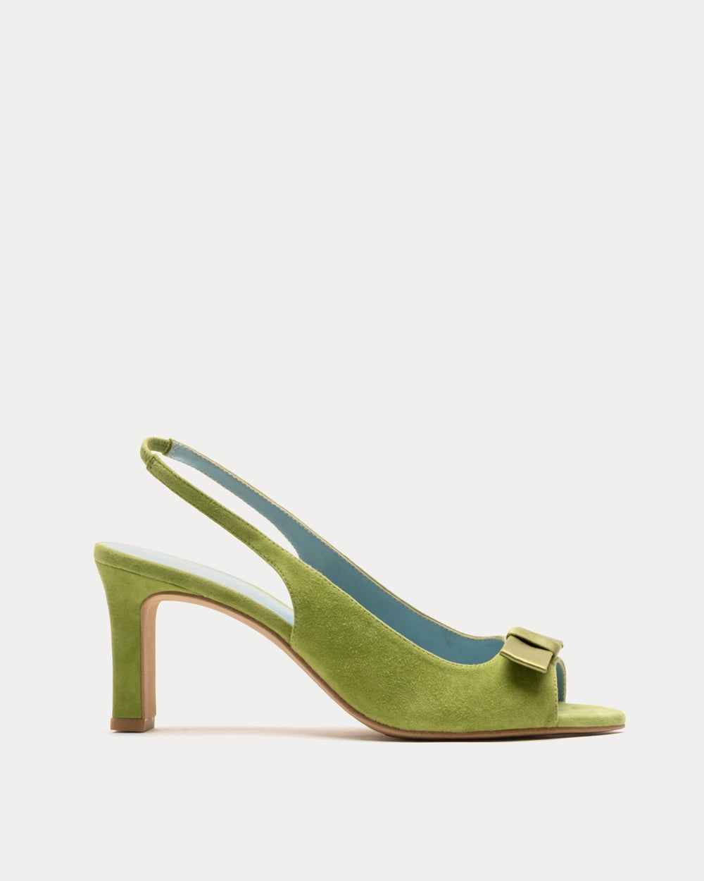 Reese Slingback Heel - Suede Fern Heels Frances Valentine