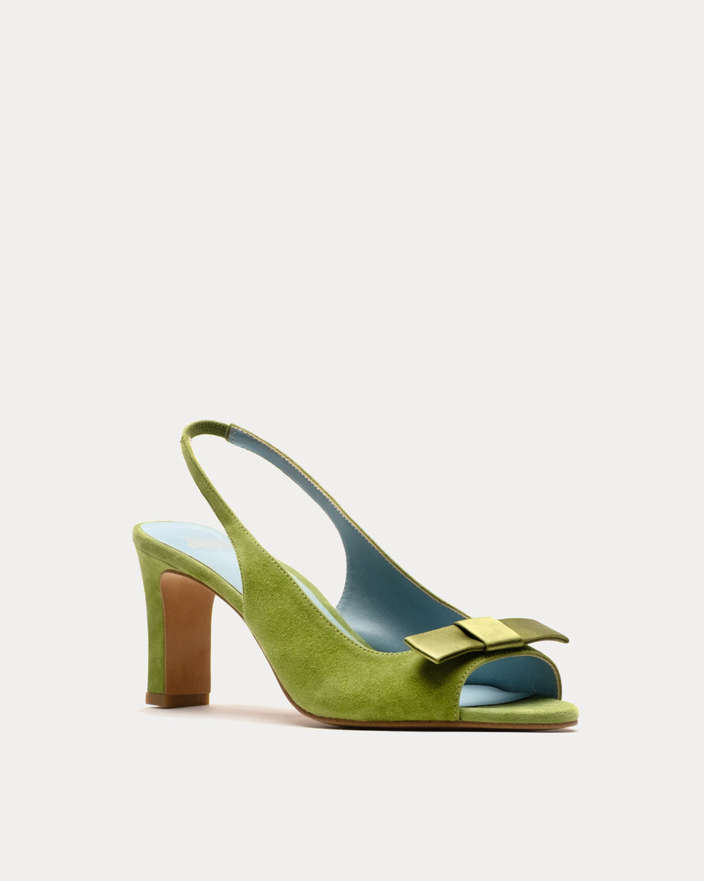 Reese Slingback Heel - Suede Fern Heels Frances Valentine