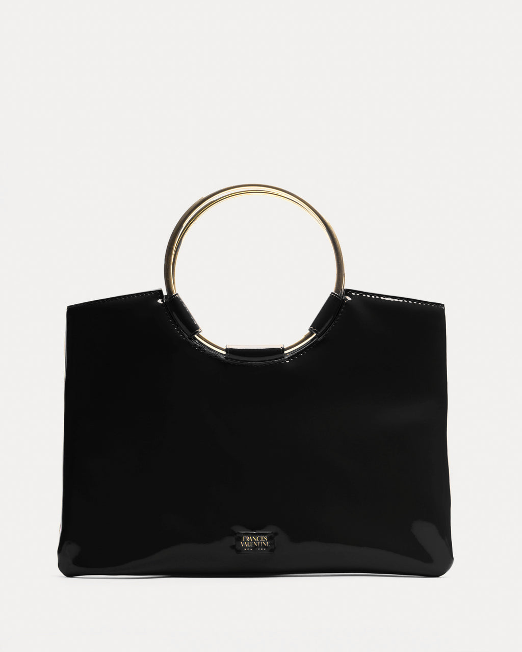 Frances Valentine Ringo Bag Soft Patent Black, One Size