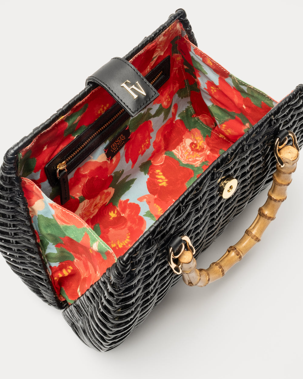 Rooster Wicker Bag - Red - Frances Valentine