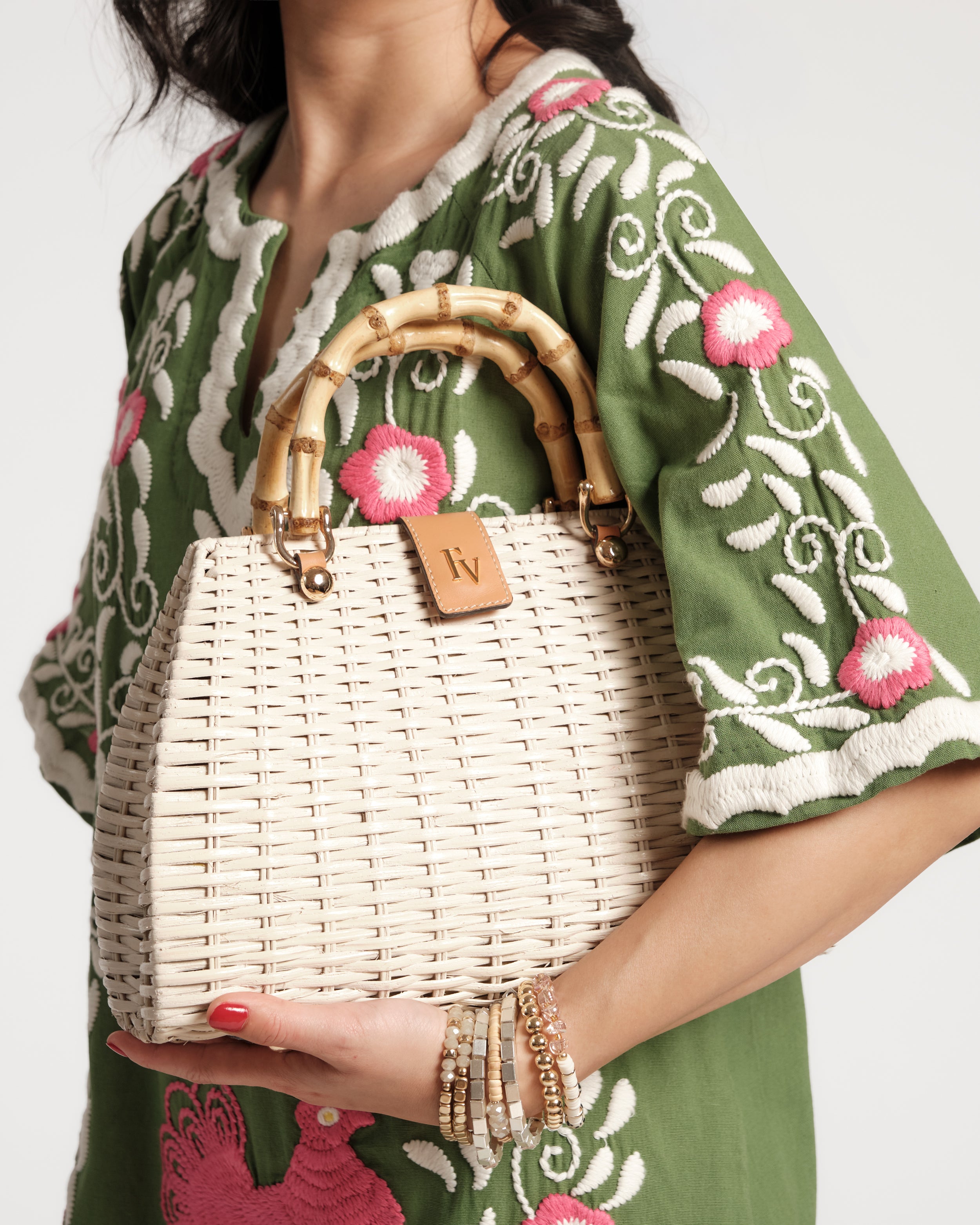 Rooster Wicker Basket - Off White – Frances Valentine