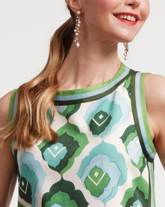 Sabrina Top Graphic Leaf - Frances Valentine