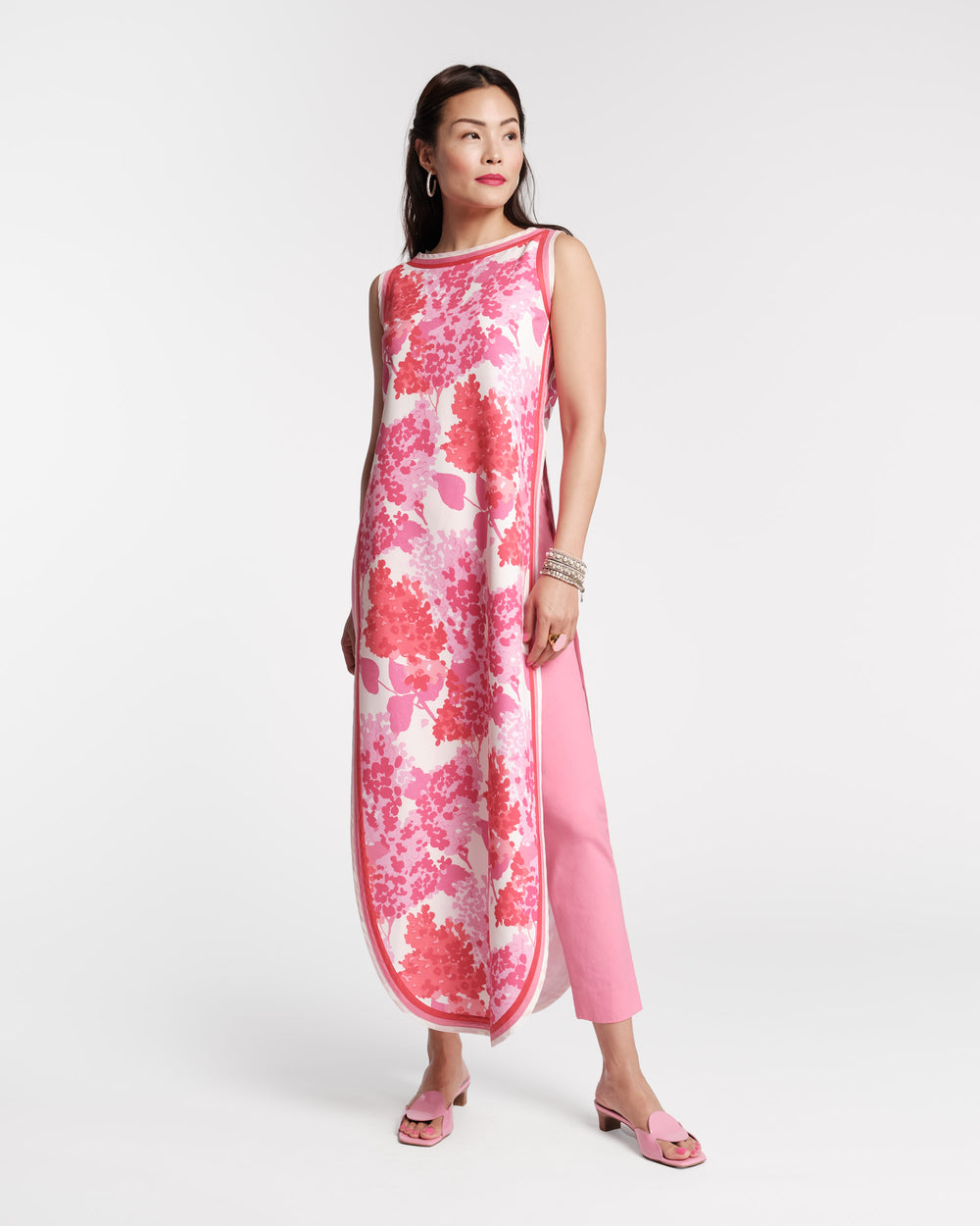 Lucy Cigarette Pant - Cotton Stretch Pink - Frances Valentine