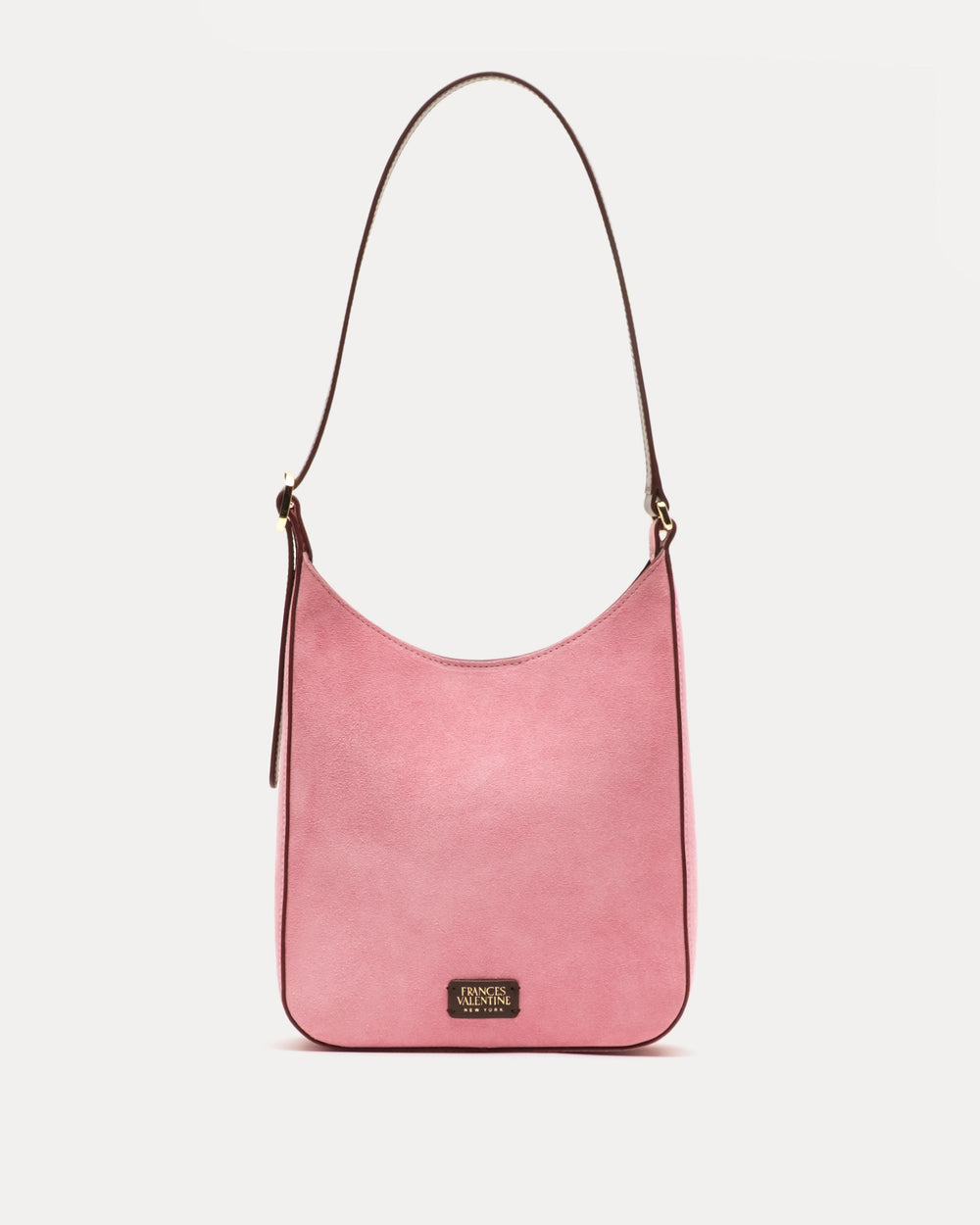 Sadie Shoulder Bag Suede Leather Pink OS Frances Valentine