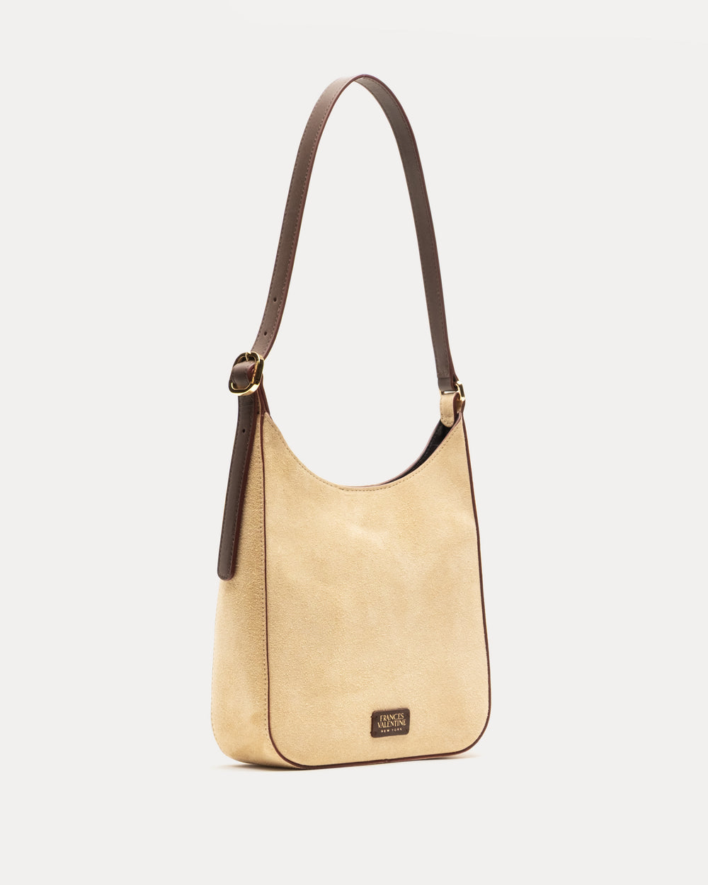 Sadie Shoulder Bag Suede Leather Sand OS Frances Valentine