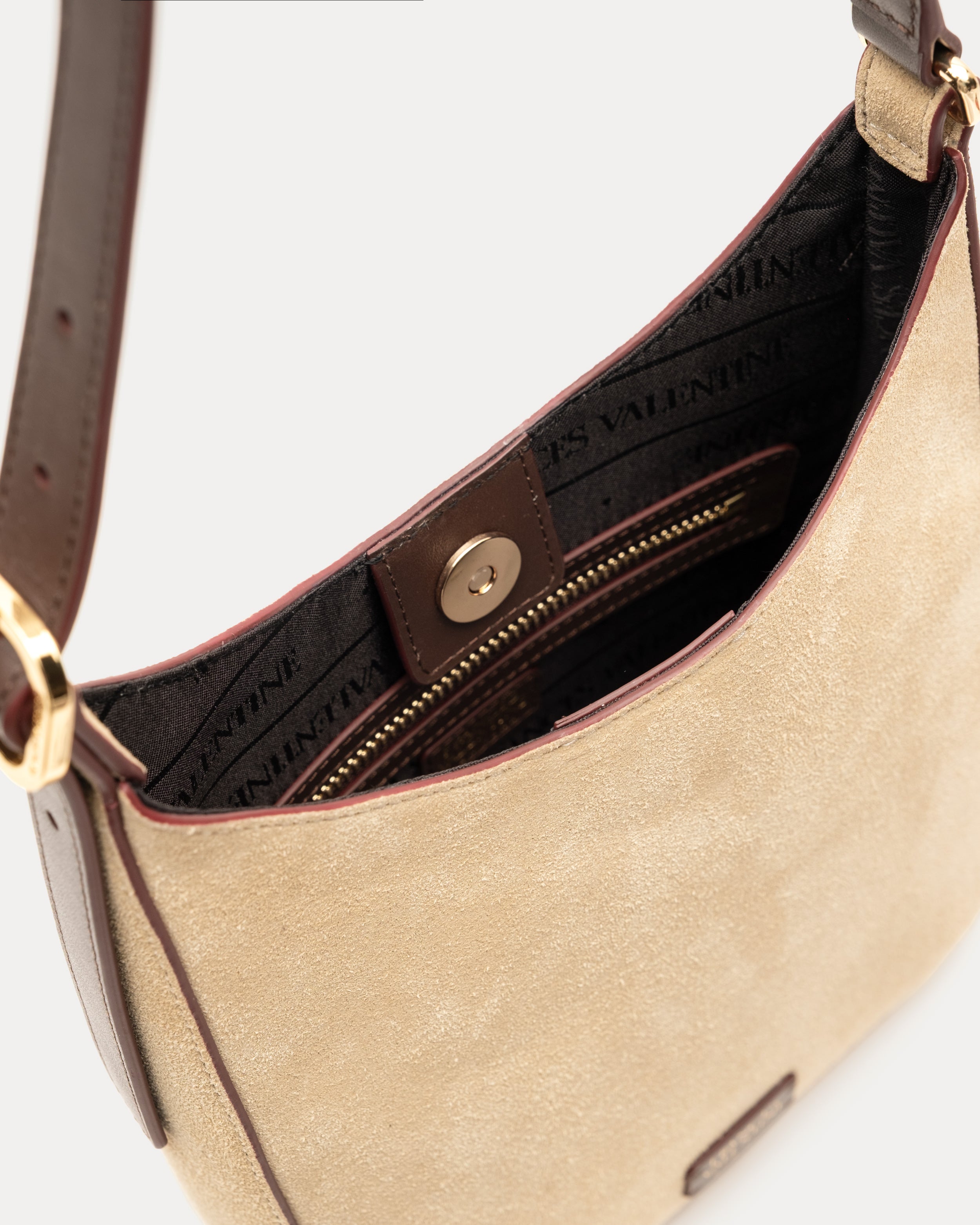 Sadie Shoulder Bag Suede - Sand – Frances Valentine