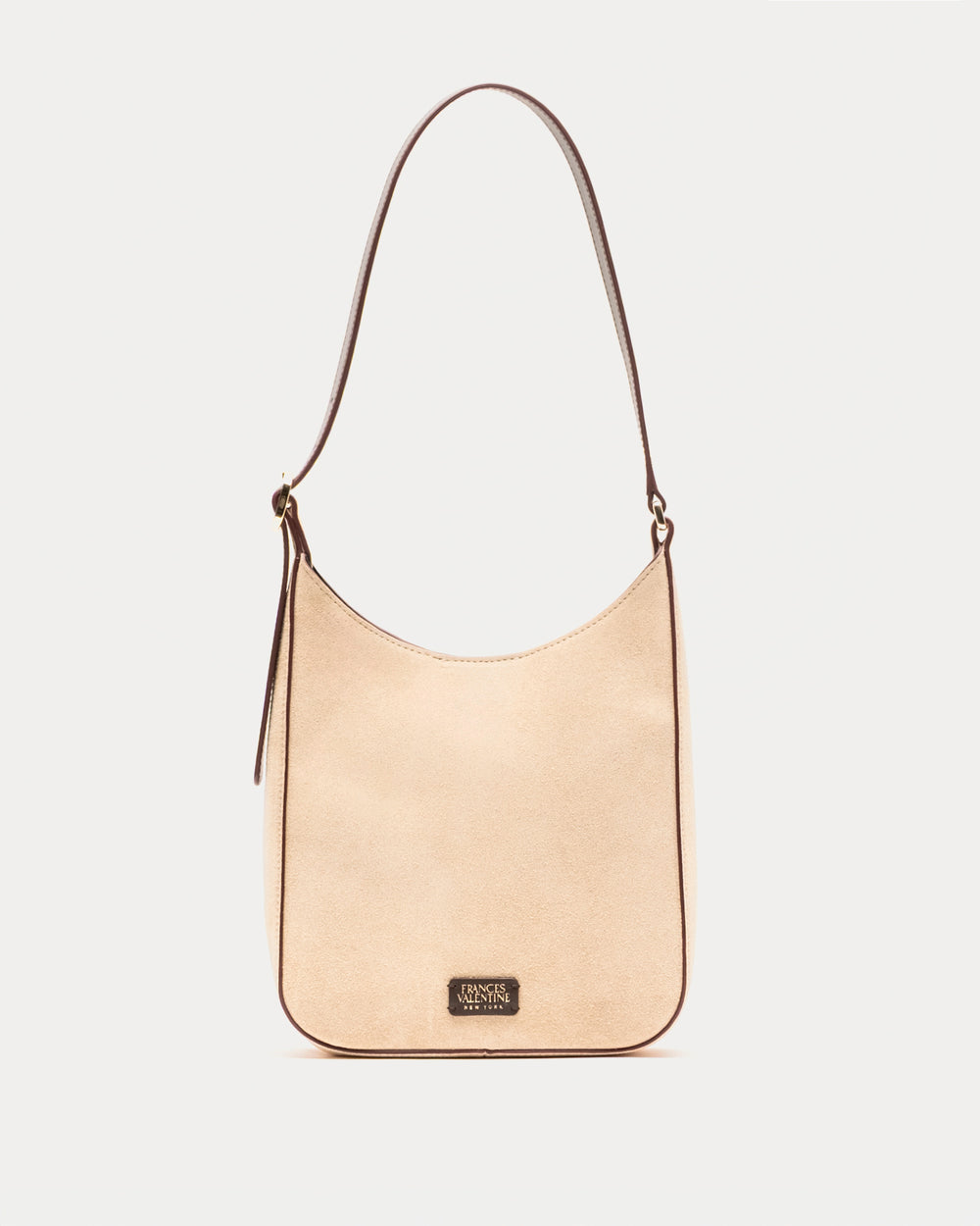Sadie Shoulder Bag Suede Leather Sand OS Frances Valentine