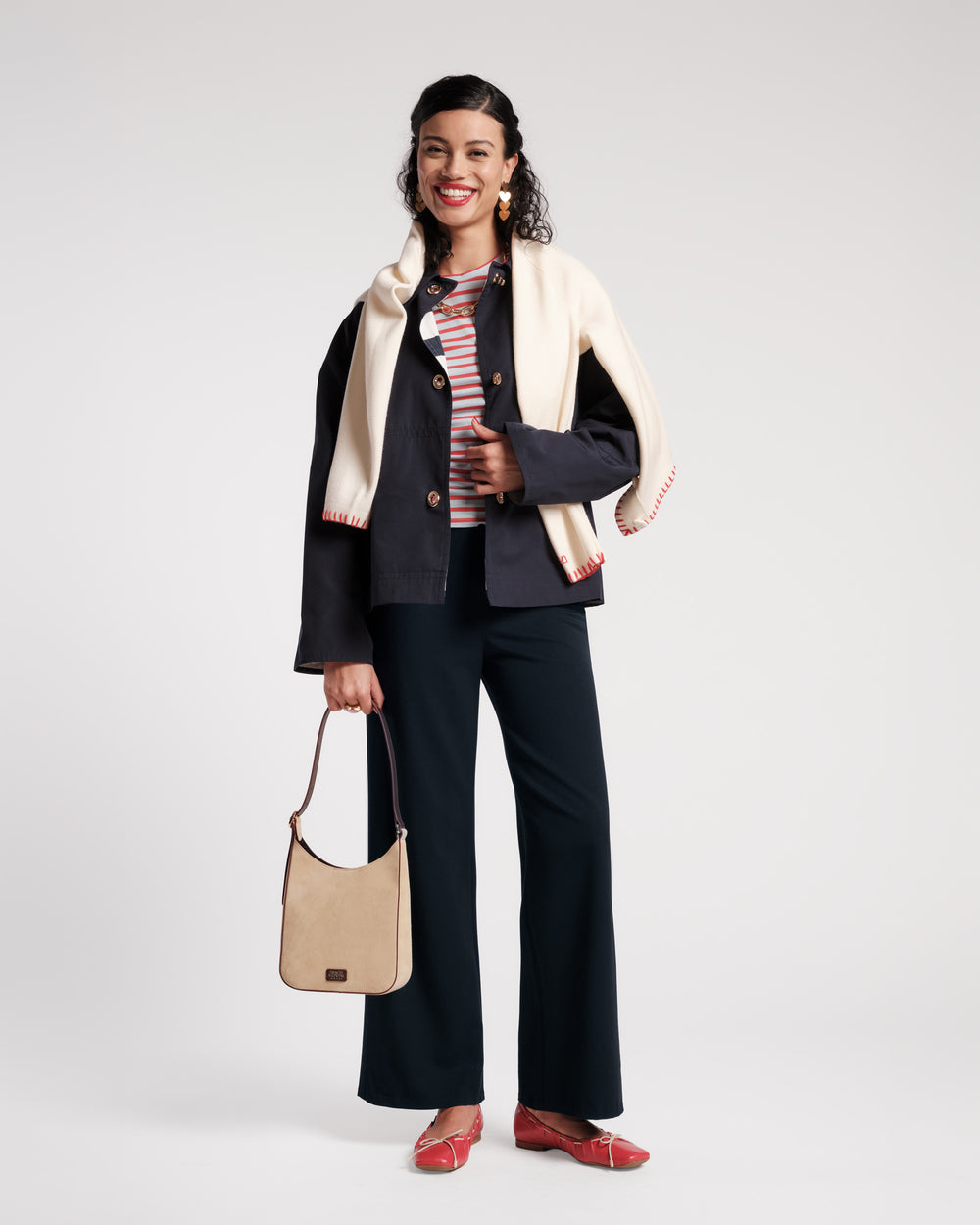 Short Spiffy Trench Coat - Navy Coats & Jackets Frances Valentine